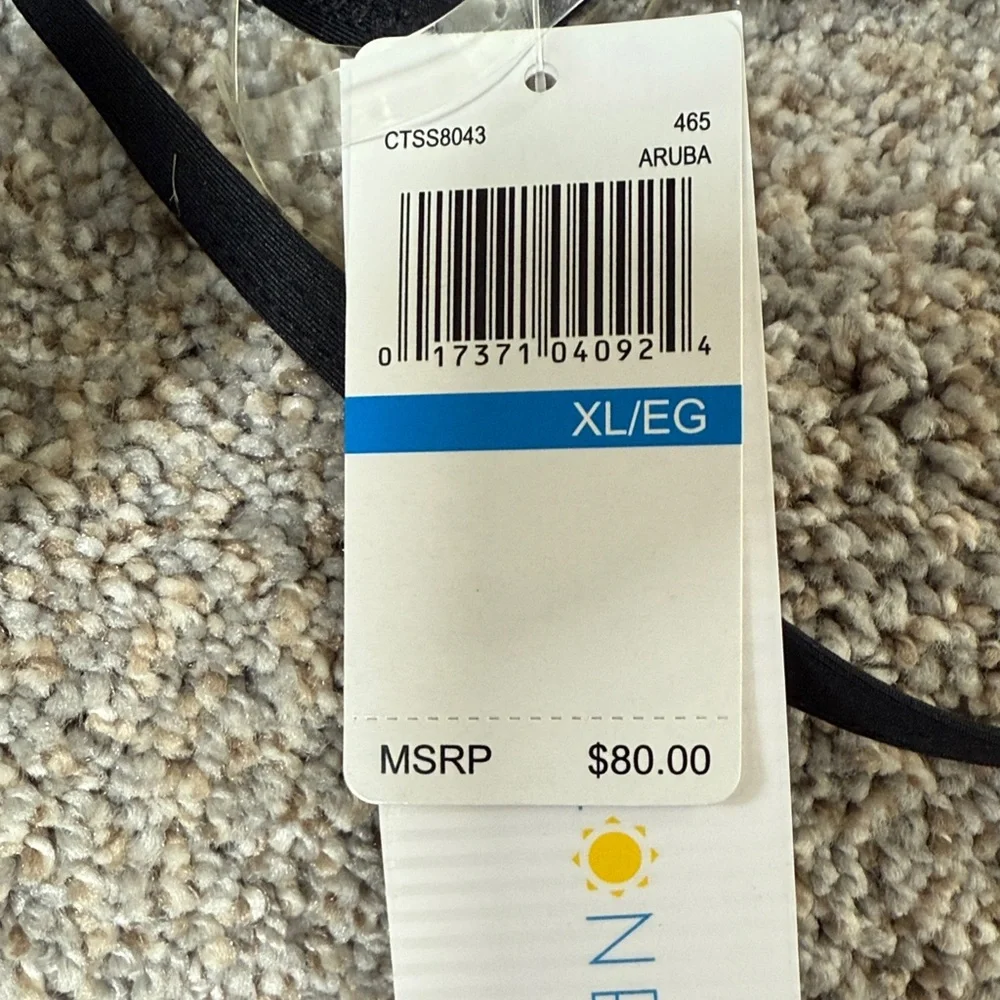 NWT Jantzen Swim One Piece in Blue and Black - Picture 3 of 8